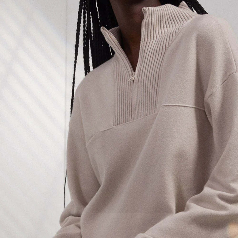 S NWT Lunya cozy cotton silk Zip Up